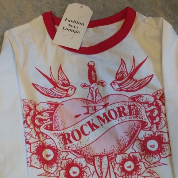 Tangnade tops for women Women's Bottom T-shirt Sexual Letter Basic Short Blouse - Picture 7 of 7